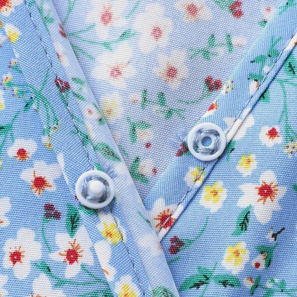 BloomChic Plus Size 2XL Ditsy Floral Overlapping Pleated Belted Dress us18-20 - Picture 5 of 7